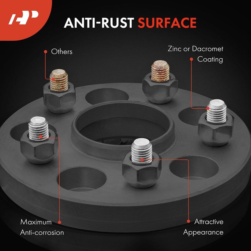 A-Premium دراسات العجلات 1/2 بوصة-20 متوافقة مع جيب كوماندر 2006 2007 2008 2009 2010 مجموعة 20 قطعة أمامية وخلفية - Image 5